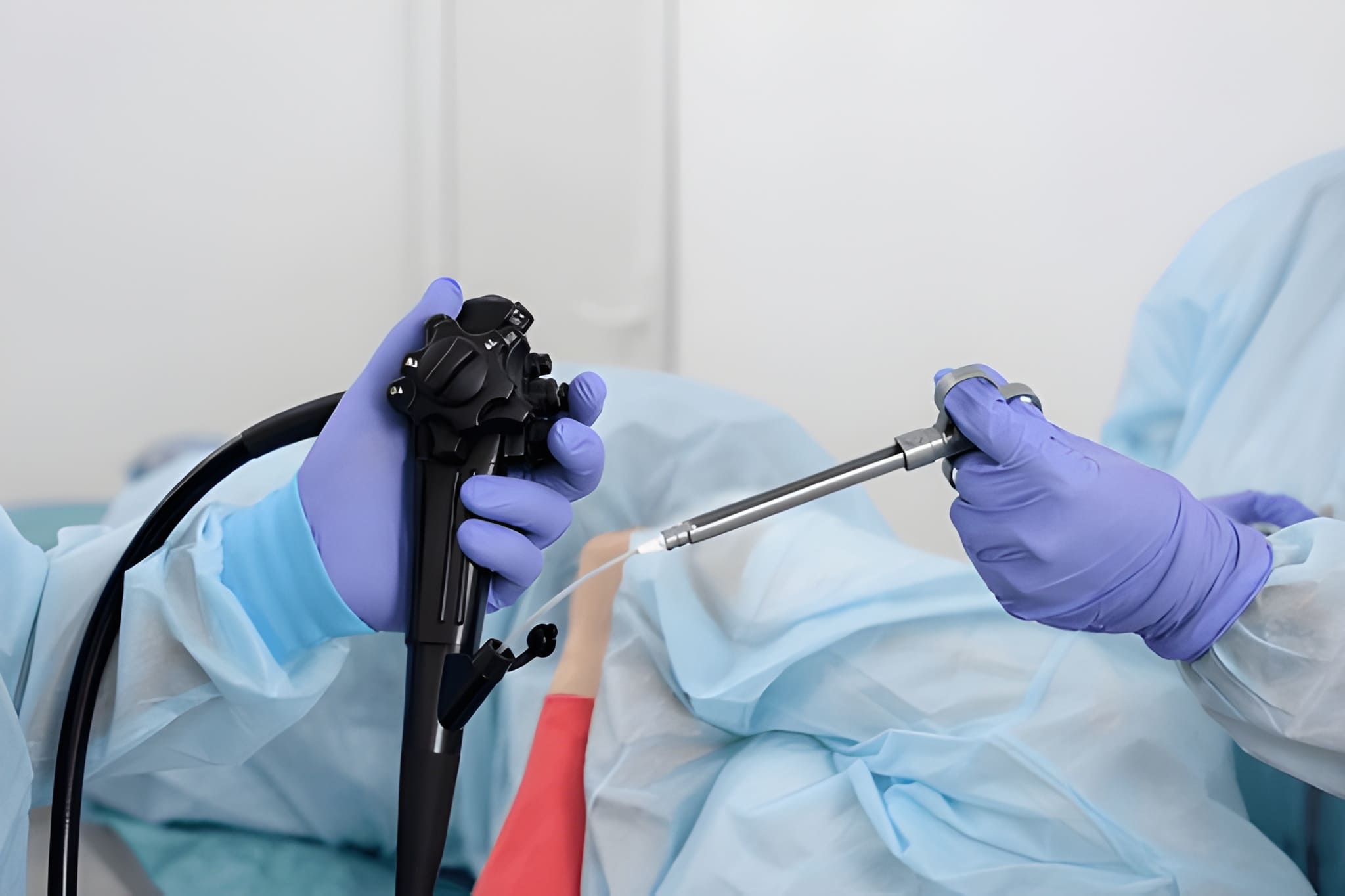 Medical professionals performing therapeutic intervention